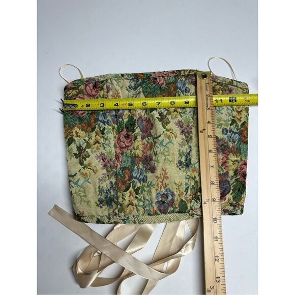American Threads Women’s Bohemian Floral Tapestry Cropped Corset Size S - Picture 3 of 6